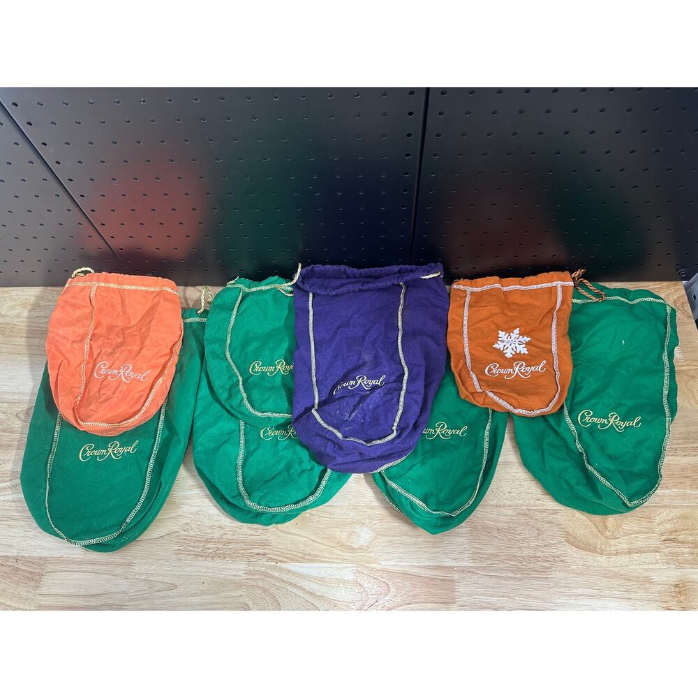 Lot Of 8 Crown Royal Bags